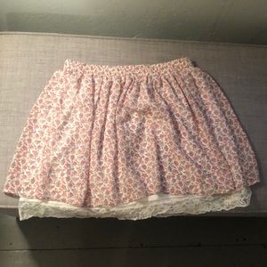 Floral and lace skirt!